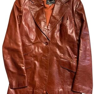 Bagatelle Rich Brown Leather BlazerVintage